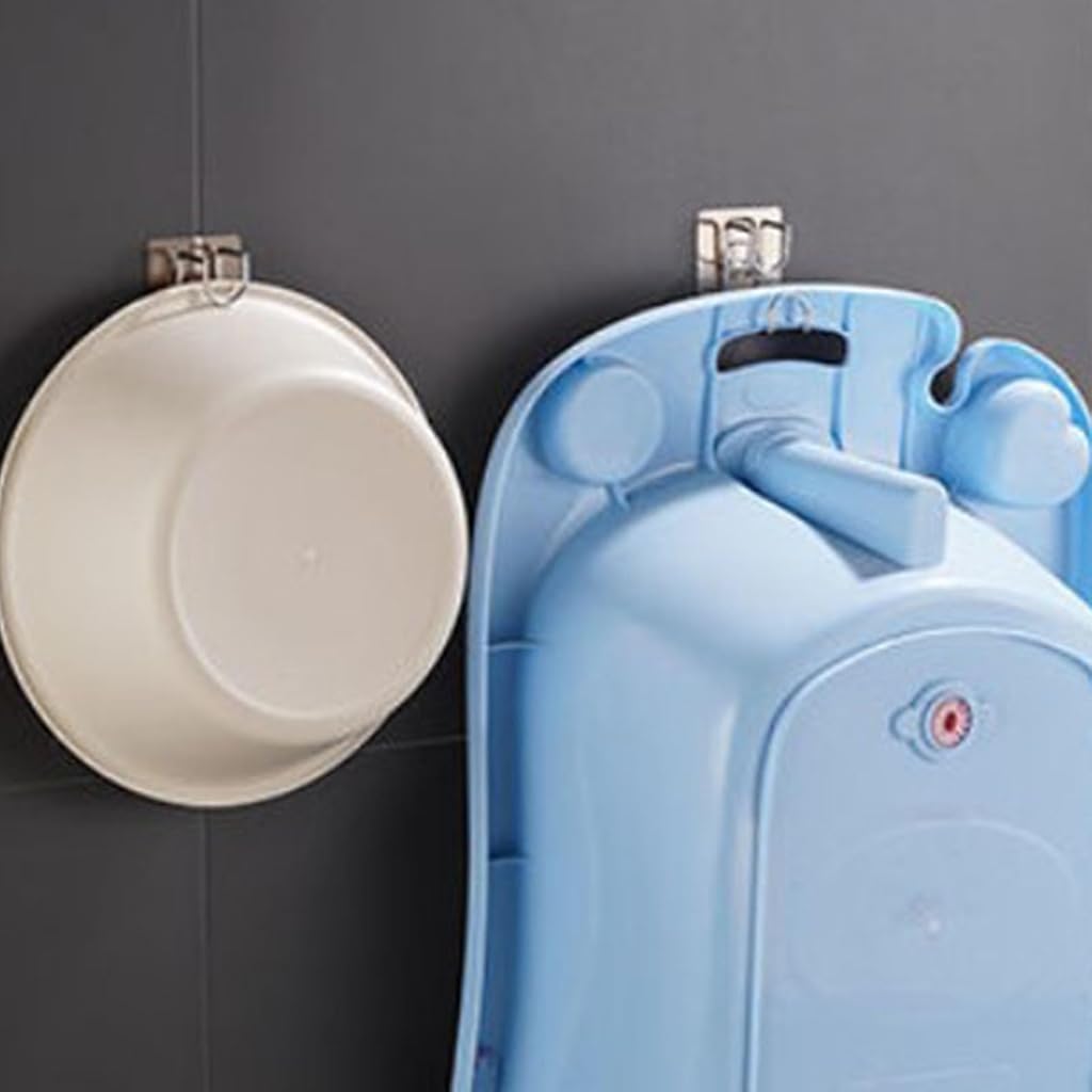 HASTHIP® 2Pcs Wash Basin Hooks, Adhesive Washbasin, Wall Mounted Washbasin Hanger, Metal Robe and Towel Hook, Multifunctional Basin Hanger Siding Hook for Kitchen Bathroom Toilet HASTHIP® 2Pcs Wash Basin Hooks, Adhesive Washbasin, Wall Mounted Washbasin Hanger, Metal Robe and Towel Hook, Multifunctional Basin Hanger Siding Hook for Kitchen Bathroom Toilet